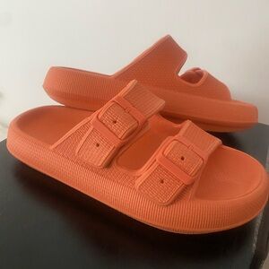 ❤️Women's Vibrant Orange Slide Sandals❤️